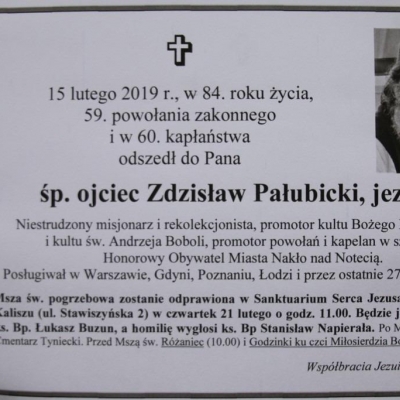 21-02-2019, pogrzeb o. Zdzisława Pałubickiego SJ